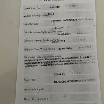 Armine Mağazası İle Yaşanan Değişim Sorunu