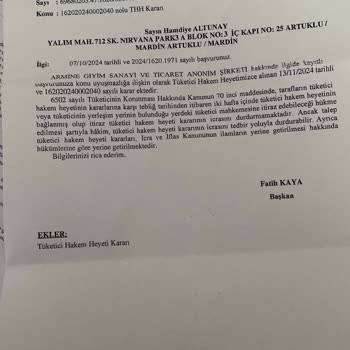 Armine Mağazası İle Yaşanan Değişim Sorunu