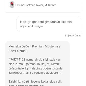Eşofman Takımının İadesinde Uzayan Süreç