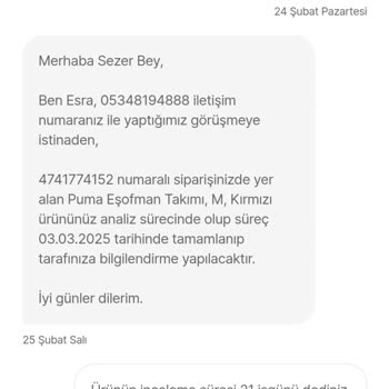 Eşofman Takımının İadesinde Uzayan Süreç