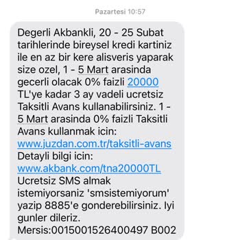 Akbank'ın Faizsiz Nakit Avans Sözü Yerine Getirilmedi!