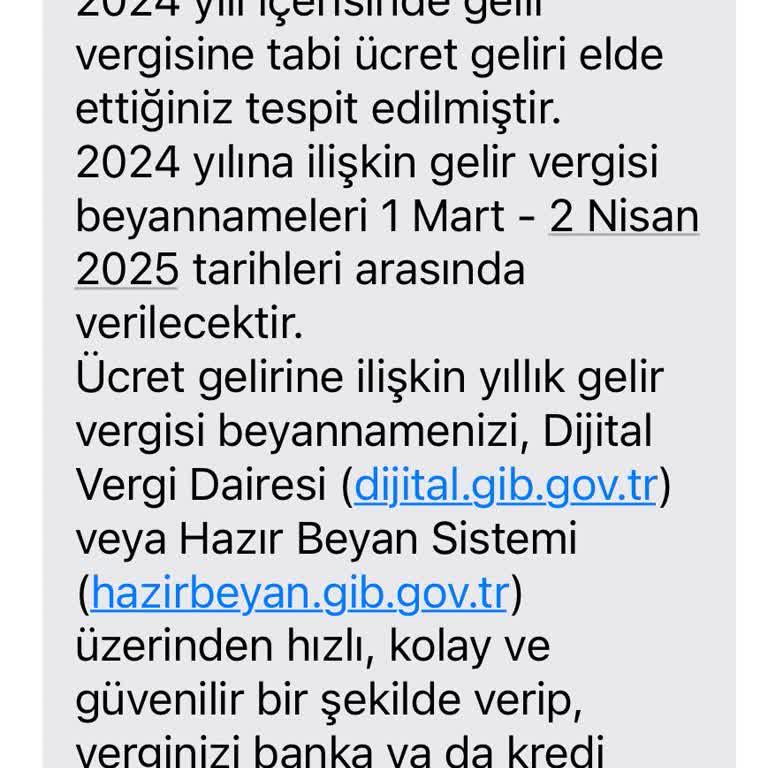 Beklenmedik Vergi Mesajı: Gelir Beyanı Hatası