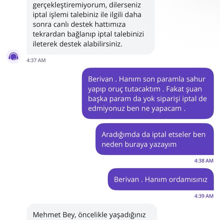 İftar Yoğunluğu Mağduriyeti: Sipariş Sorunu