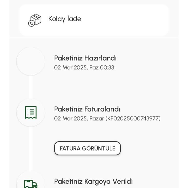 Karaca'dan Aldığım Ürünün Kargo Takip Sorunu