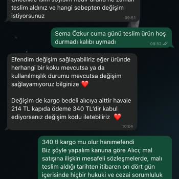 Sevdeekaraer'den Alışverişte İade Ve Değişim Zorluğu