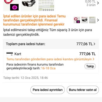 Temu'dan İptal Edilen Siparişin İadesi Neden Gelmedi?