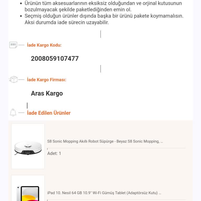 Trendyol Sipariş İadesi Ve Para İadesi Sorunu