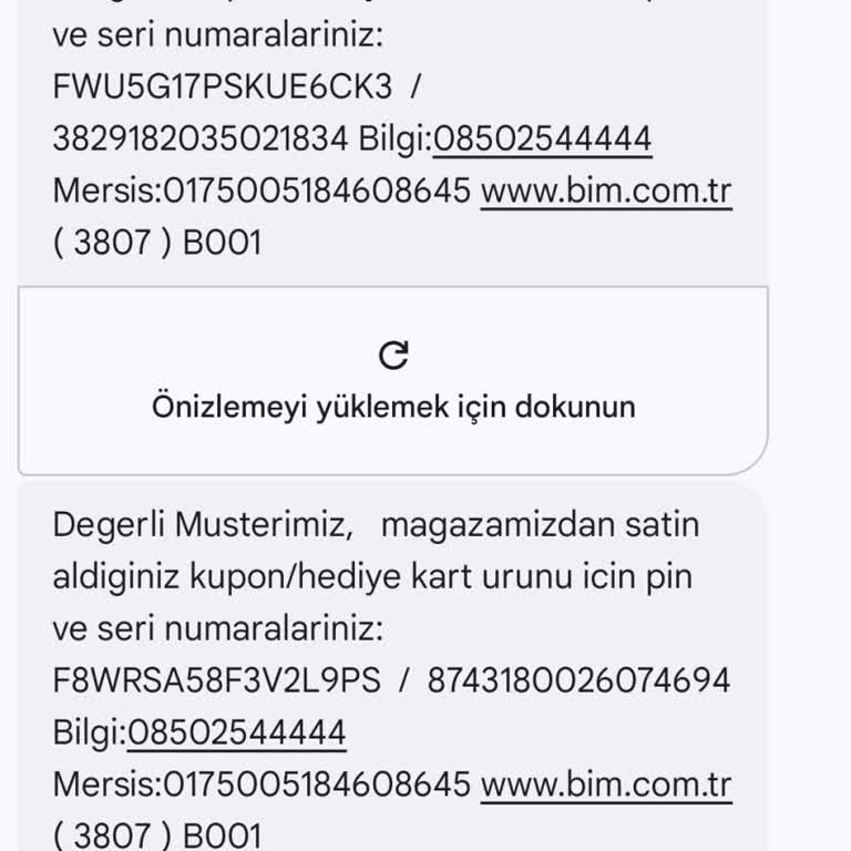 Yanlış Kullanılan Numara İle Google Play Satın Alımları Hakkında BİM'e Şikayet
