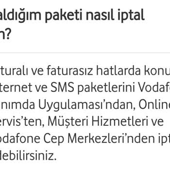 Vodafone Paket İptali Ve İade Sürecinde Yaşanan Sorunlar