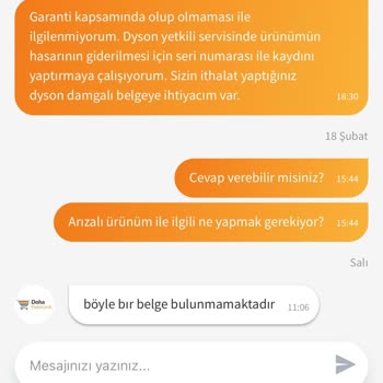 Dyson Süpürge İçin Garanti Ve Servis Desteği Sorunu