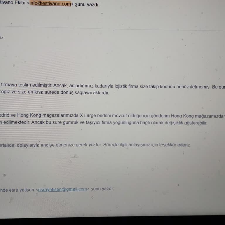 Estivano'dan Alışveriş Yaptım Ürünler Hala Yok