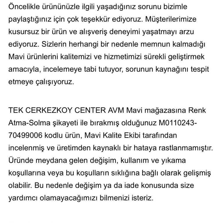 Mavi Montta Renk Solması Ve İlgisizlik