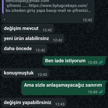 İade Talebine Karşılık Değişim Israrı