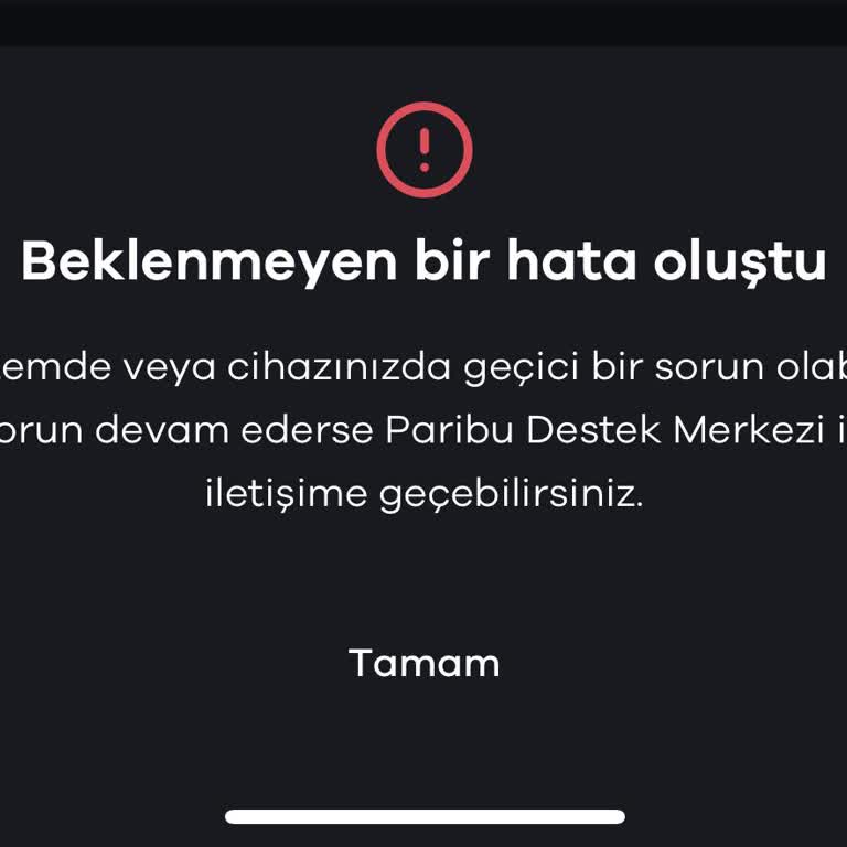 Paribu'da İşlem Yapamama Sorunu