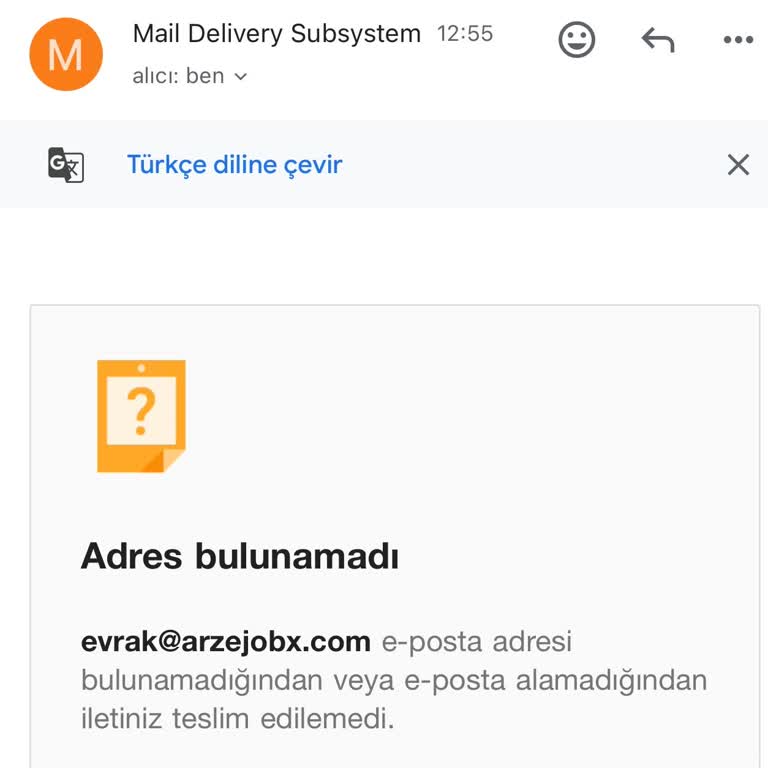 Yanıltıcı İletişim: Ulaşılamayan E-posta Adresi