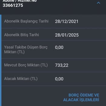 Hizmet Almadığım Dönem İçin Fatura Şoku!