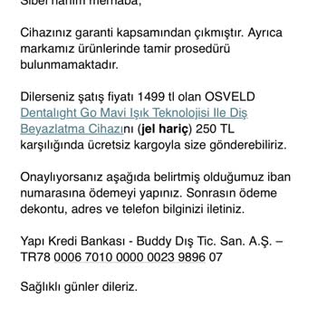 Diş Beyazlatma Cihazının Kısa Ömürlü Sorunu