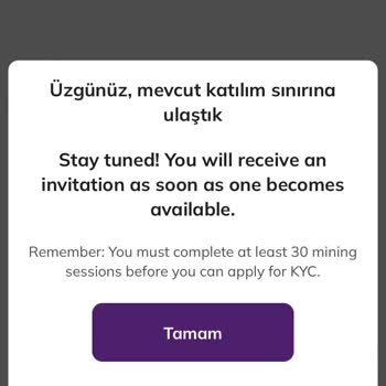 Pi Network Kyc Başvuru Sürecinde Tekrarlayan Hata: Katılım Sınırı Sorunu