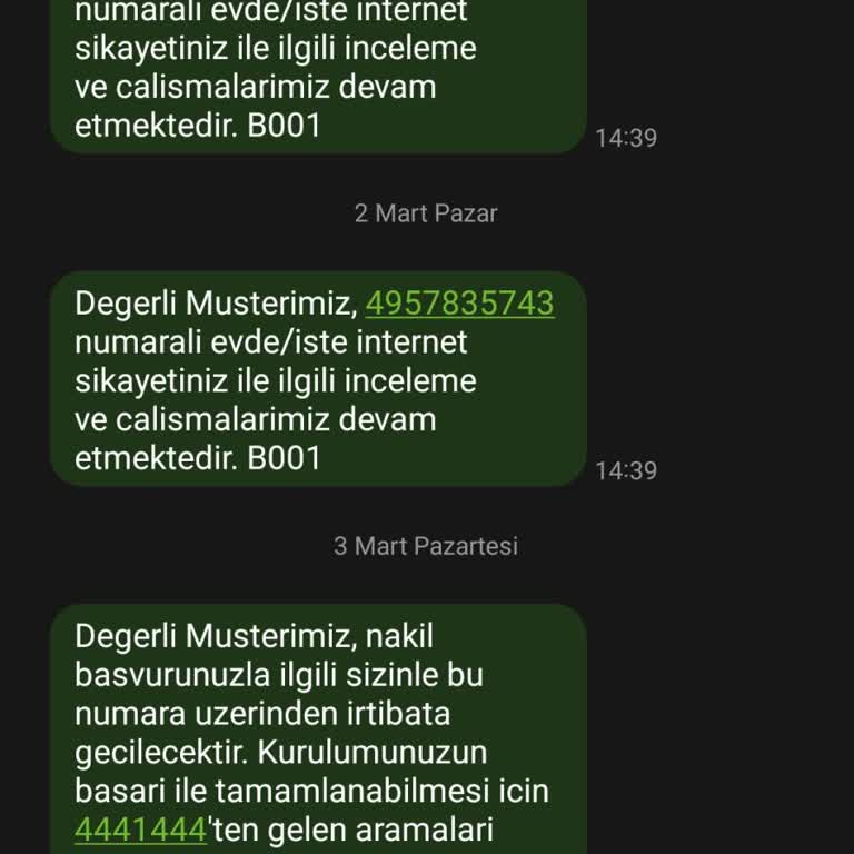 Türk Telekom İnternet Nakil Talebinde Gecikme Ve Randevu Sorunu