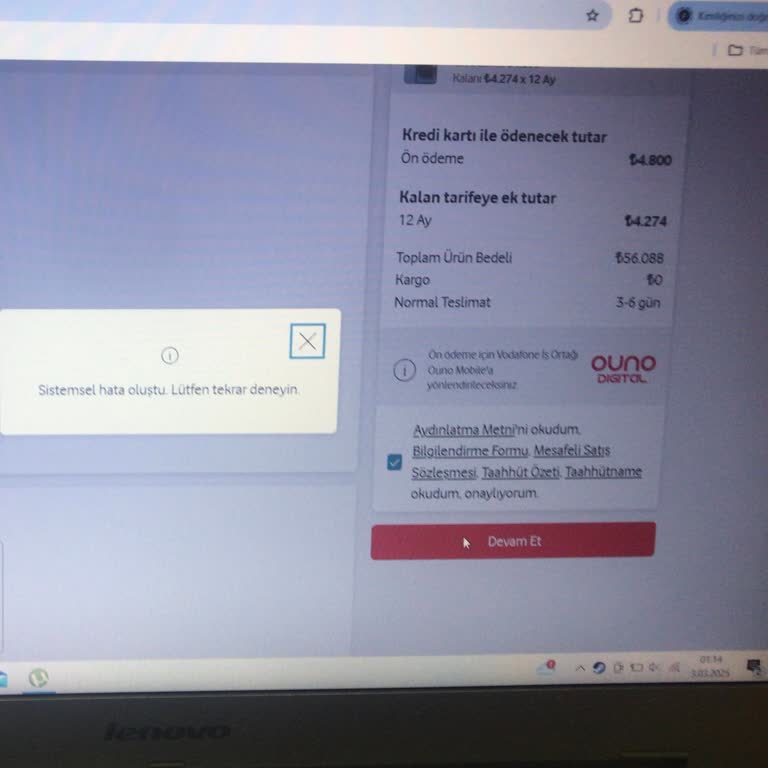 Vodafone Yanımda Uygulamasında Yaşanan Sistem Hatası Ve İletişim Sorunları