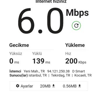 İnternet Hızında Sözleşmeye Uymayan Düşük Performans
