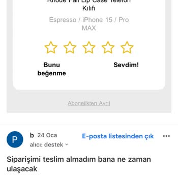 Glamz Siparişim Hala Ulaşmadı, İletişim Kurulamıyor