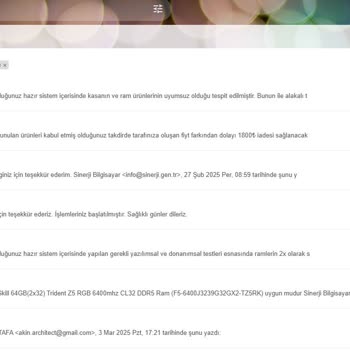 Bilgisayar Siparişimde Yaşadığım Stok Ve Uyumsuzluk Sorunları