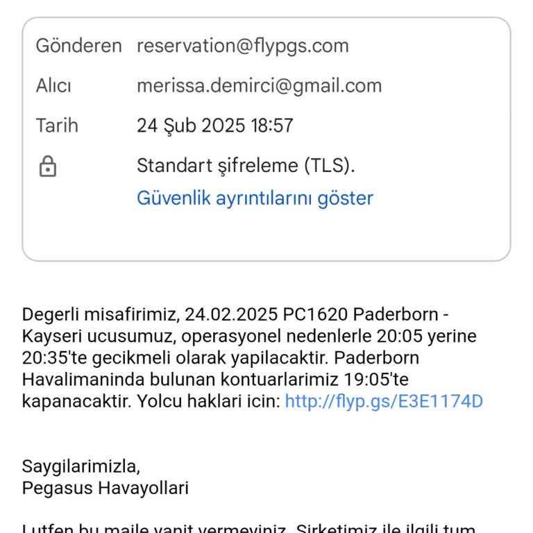 Pegasus İle Yaşanan Uçuş Sorunları Ve İletişim Eksiklikleri