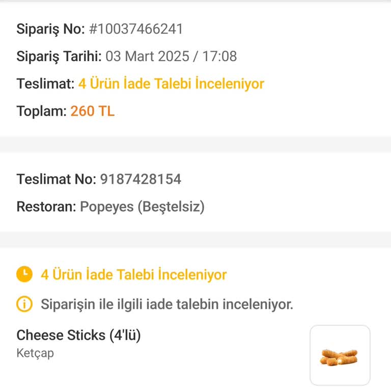 Yanlış Adrese Teslim Edilen Sipariş Ve Kurye Sorunu