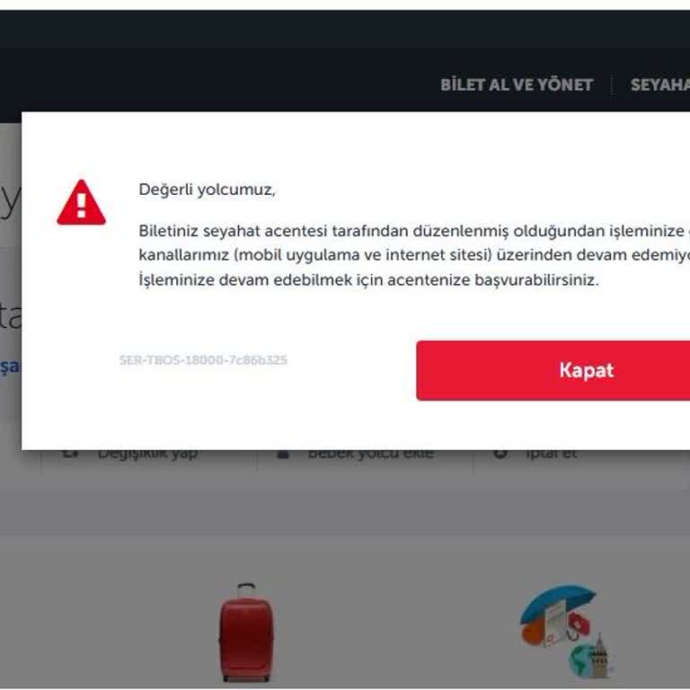 Bilet Değişikliği İçin Destek Alamıyorum, Mağdurum!