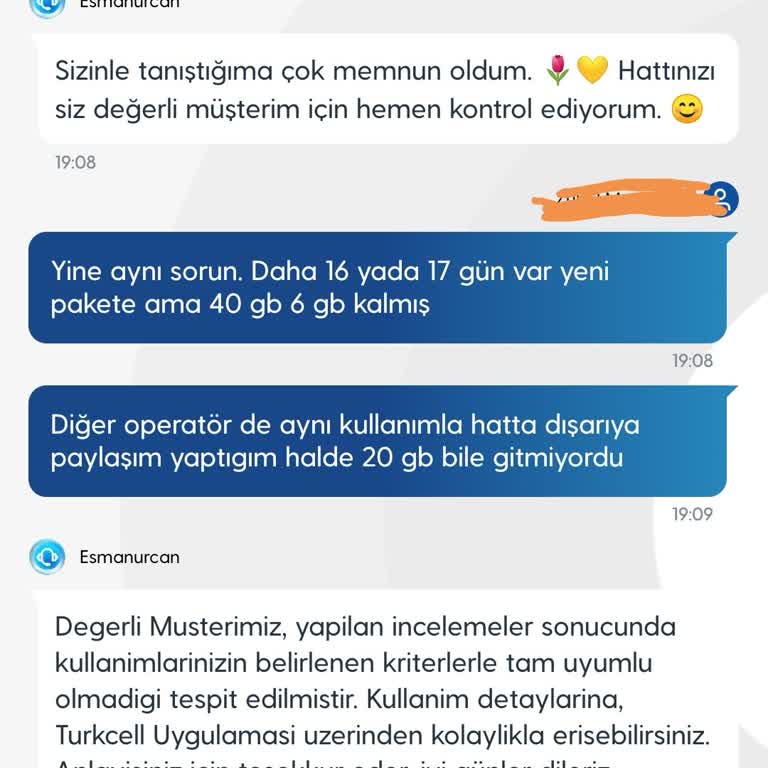 Turkcell İnternet Paketi Sorunu Ve Yetersiz Müşteri Hizmeti