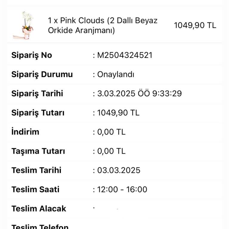 Yanlış Adrese Geç Teslimat Ve Yetersiz Hizmet