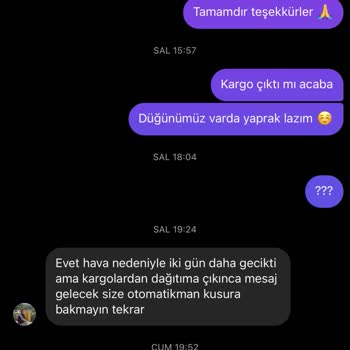 Sipariş Sonrası İletişim Ve Kargo Sorunları