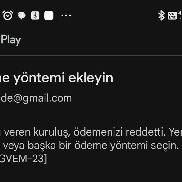 Google Pay Ödeme Hatası: OR-CCSEH-23