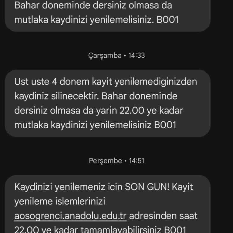 Kayıt Ücreti Belirsizliği