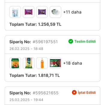 Migros Sanal Market'te Tekrarlayan Sipariş İptalleri