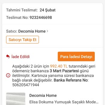 Decomia Home Trendyol ve Aras Kargo Arasında Kaybolan Sipariş: Müşteri Mağduriyeti