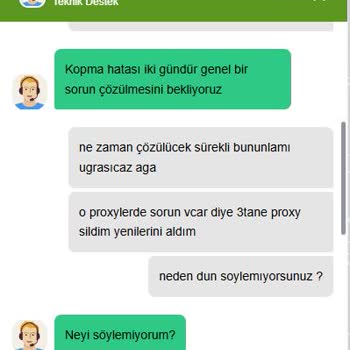 Proxy Adresleri Çalışmıyor, Müşteri Hizmeti Yetersiz