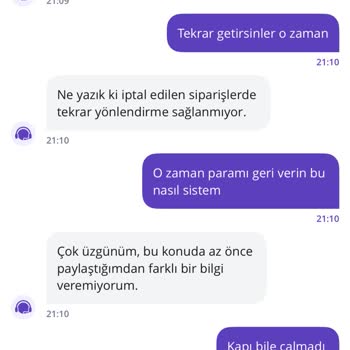 Kapıya Gelmeyen Sipariş Ve İade Sorunu