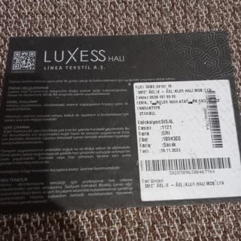 Luxess Halı Kusurlu Malın Arkasında Durmadı