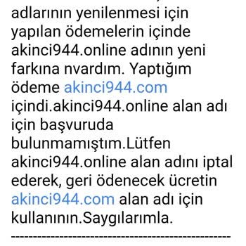 Natro Hosting'in Müşteri İradesi Dışında Yaptığı Alan Adı Satışı