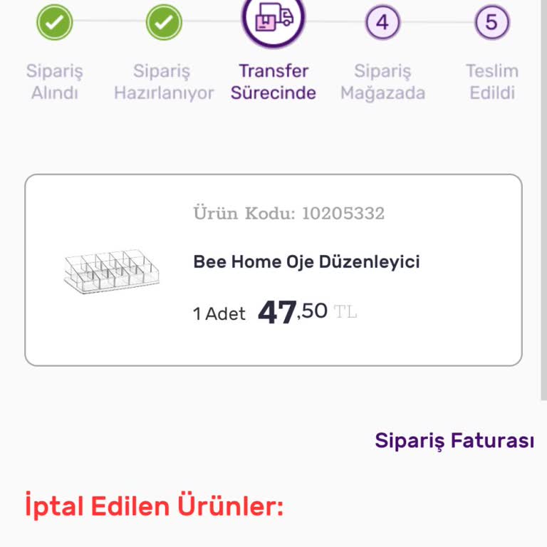 Eksik Ürün: Lykd Melting Gloss Siparişim İptal Edildi