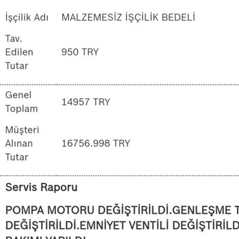 Kombi Servis Ücretleri Hakkında Haksız Tahsilat İddiası