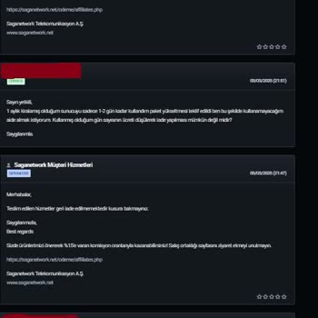 VDS Hizmetinde Yetersiz Destek Ve İade Sorunu