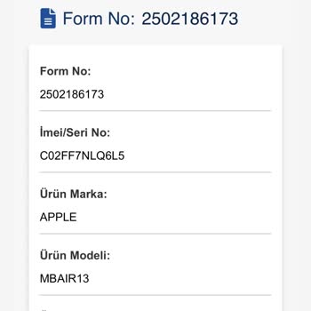 Garanti Süresi Dolmadan Onarım Yapılmayan Macbook Air