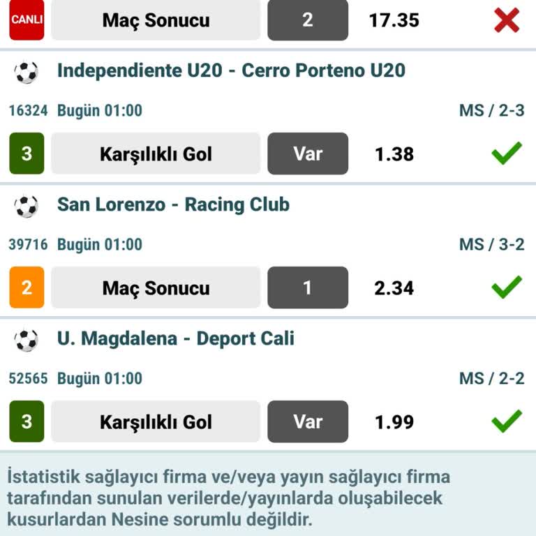 Yanlış Maç Kaydı Ve Kupon Sorunu