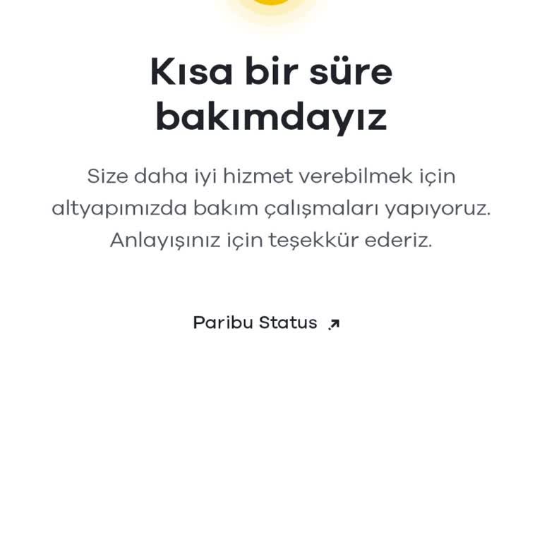 Paribu'da Aniden Bakım Sorunu Ve Erişim Engeli