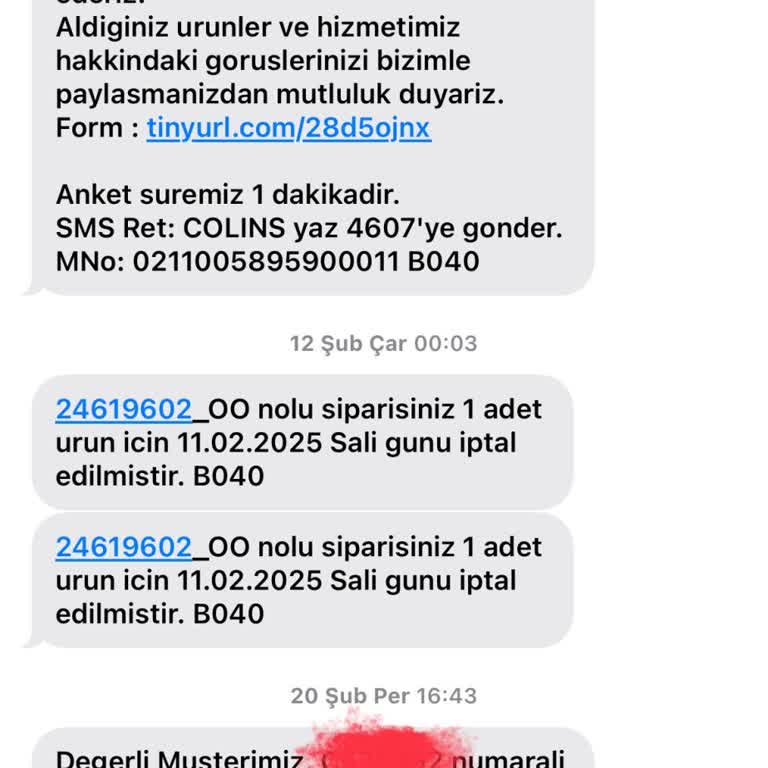 Colin's Yelek Siparişi Ve Paramın İadesi Sorunu