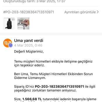 İade Edilmeyen Para Ve Güvensiz Hizmet