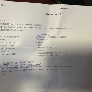 Ajet Havayolları'nda Bebek Arabası Hasarı Ve İlgisizlik